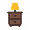 night, stand, table, lamp, drawer, furniture