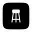chair, stool, bar, wooden, furniture, and, household 
