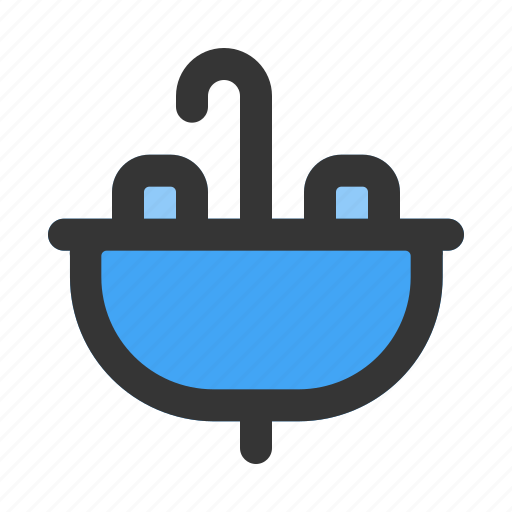 Sink, washbasin, kitchen, construction, and, tools, furniture icon - Download on Iconfinder