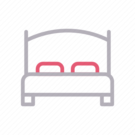 Bed, furniture, hotel, interior, pillow icon - Download on Iconfinder