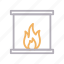 bonfire, chimney, fireplace, flame, wood 