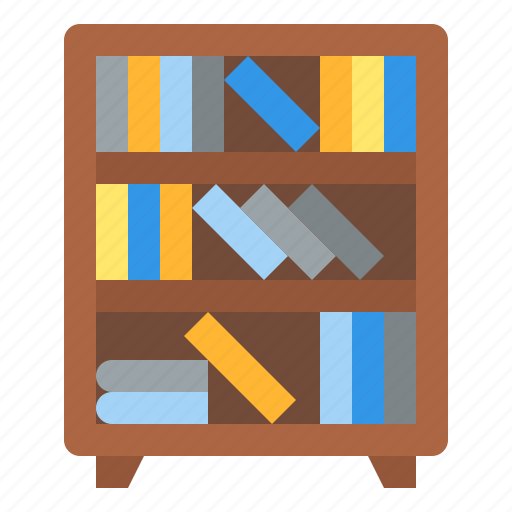 Books, bookshelf, furniture, interior icon - Download on Iconfinder
