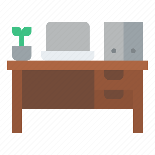 Desk, furniture, interior, office, work icon - Download on Iconfinder