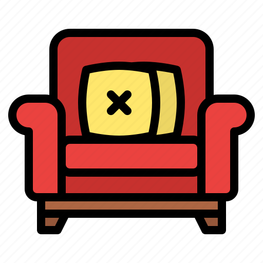 Armchair, furniture, interior, pillows icon - Download on Iconfinder