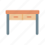 desk, furniture, interior, table, decoration 