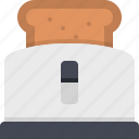 appliance, bread, cooking, kitchen, toaster, eating, food