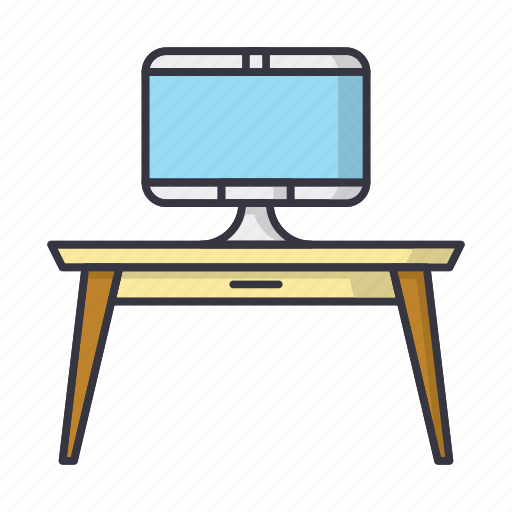 Computer, desk, furniture, table, workplace icon - Download on Iconfinder