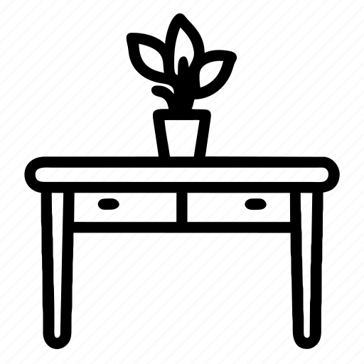 Table, desk, furniture, house, interior, home, living icon - Download on Iconfinder