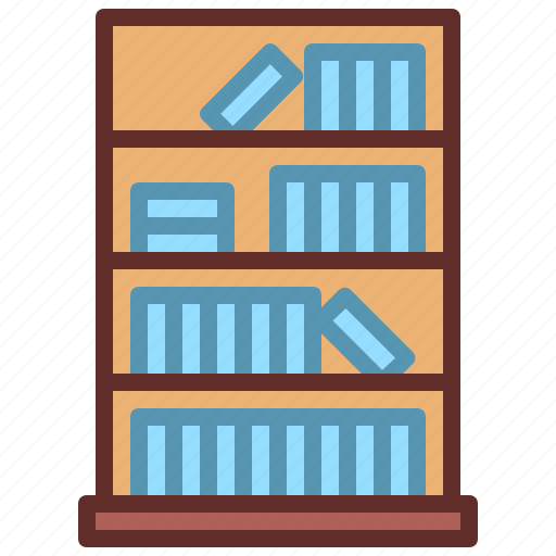 Bookcase, furniture, library, room icon - Download on Iconfinder