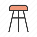 chair, furniture, object, seat, stool, wood, wooden