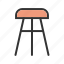 chair, furniture, object, seat, stool, wood, wooden 