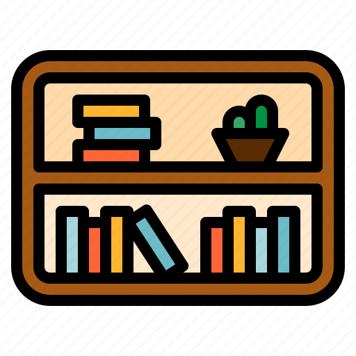 Books, bookshelves, furniture, shelves, stack icon - Download on Iconfinder
