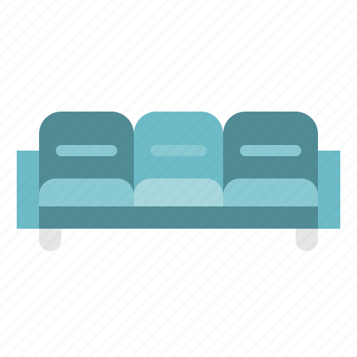 Chair, furniture, seat, sofa, triple icon - Download on Iconfinder