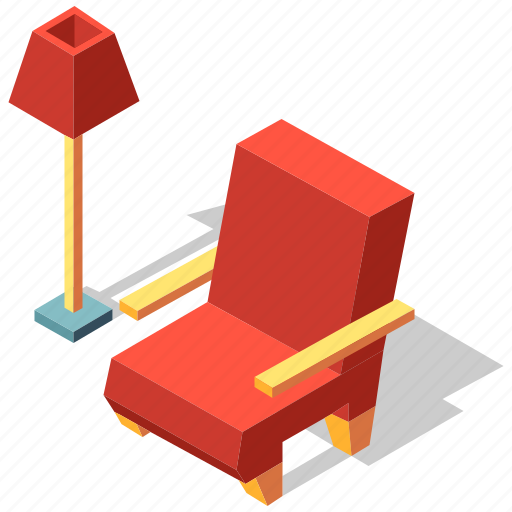Armchair, chair, comfortable, furniture, interior, isometric, seat icon - Download on Iconfinder