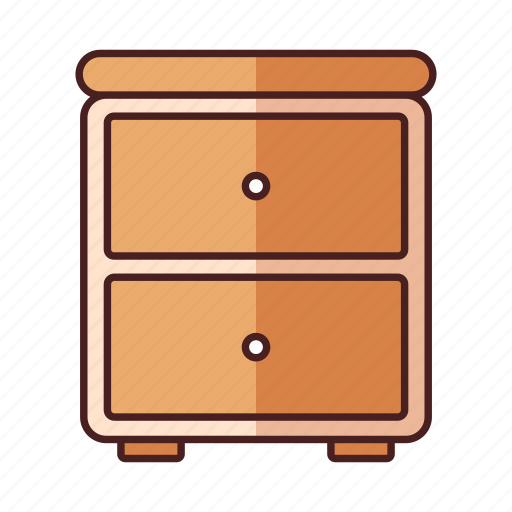 Bedside, cabinet, cupboard, drawer, furniture, interior, table icon - Download on Iconfinder