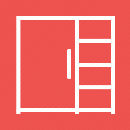 Book, cabinet, cupboard, shelf, shelves, storage, wardrobe icon - Download on Iconfinder
