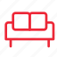 couch, furniture, hotel, interior, sofa, outline 