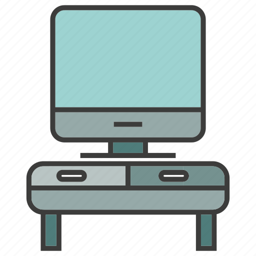 Desktop, electronic, furniture, screen, television, tv icon - Download on Iconfinder