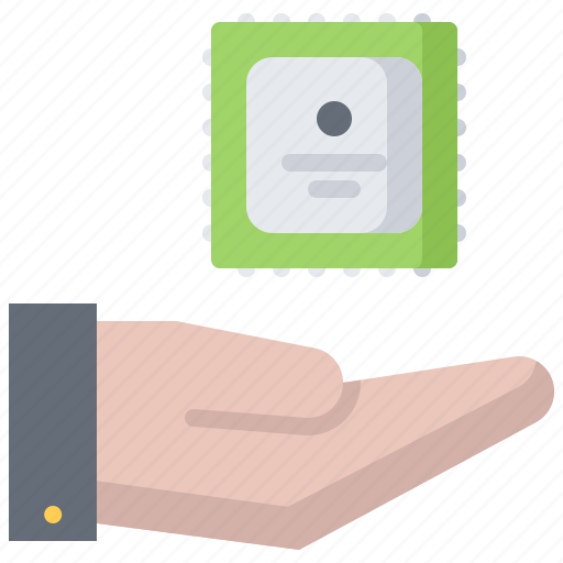 Chip, future, hand, science, technology icon - Download on Iconfinder