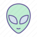 alien, invader, head, character, halloween, science