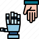 connection, cooperative, future, hand, handshake, human, robot