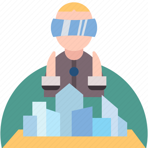 Architect, architecture, building, city, hologram, simulation, smart icon - Download on Iconfinder
