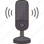 microphone, speak, record, sound, broadcast 