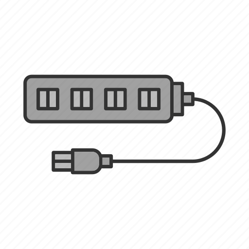 Connector, drive, flash, hub, multiplug, portable, usb icon - Download on Iconfinder