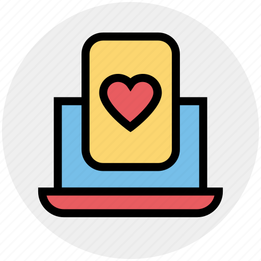 Heart, heart poker, laptop, online casino, online gambling, online game icon - Download on Iconfinder