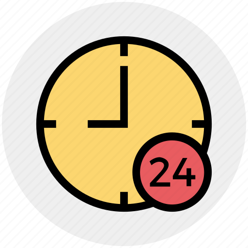 24hours, all time open, clock, customers, service, support, time icon - Download on Iconfinder