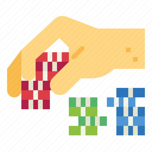 Casino, chip, coins, hand, gambling icon - Download on Iconfinder