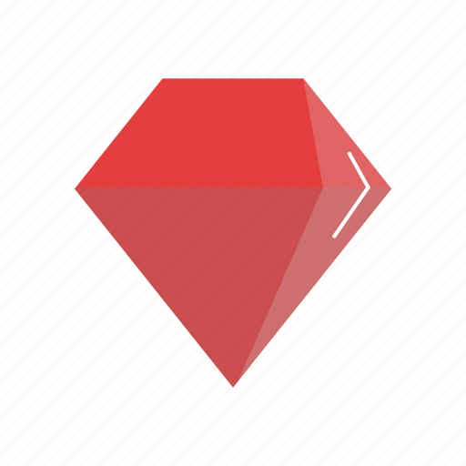 Brilliant, diamond, gem, red icon - Download on Iconfinder