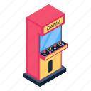 arcade game, gaming machine, arcade machine, coin operated game, classic arcade 