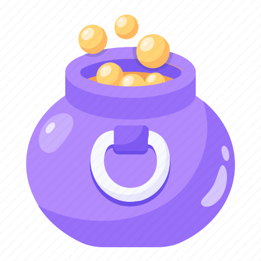 Cauldron, gold pot, gold cauldron, treasure pot, cauldron pot icon - Download on Iconfinder