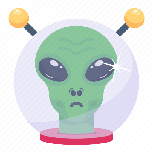 Extraterrestrial, alien face, foreigner, space inhabitant, space creature icon - Download on Iconfinder