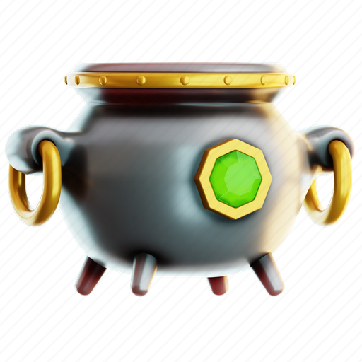 Cauldron, magic, trick, halloween, magician, witch, fantasy 3D illustration - Download on Iconfinder