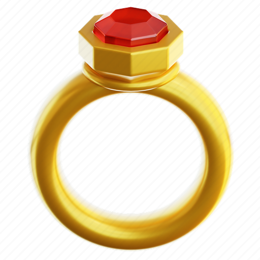 Ruby, ring, game, play, sports, controller, wedding 3D illustration - Download on Iconfinder