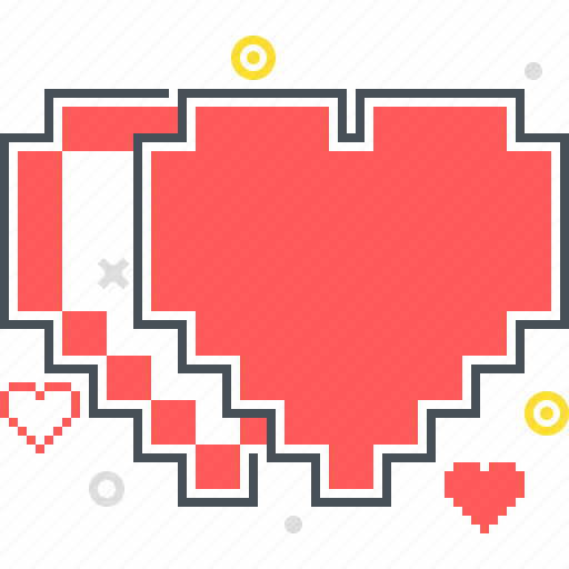 Game, heart, life, pixel art, video game icon - Download on Iconfinder