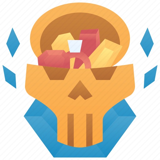 Achievement, award, chest, skull, treasure icon - Download on Iconfinder