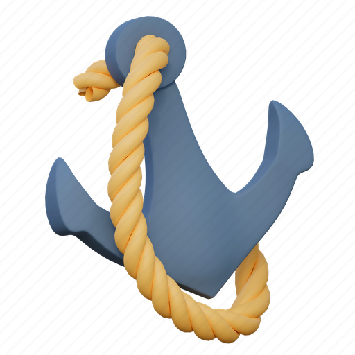 Ship, anchor, game, illustration, pirate, ocean, 3d cartoon 3D illustration - Download on Iconfinder