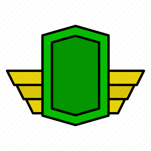 Badge, achievement, game, wings, reward icon - Download on Iconfinder