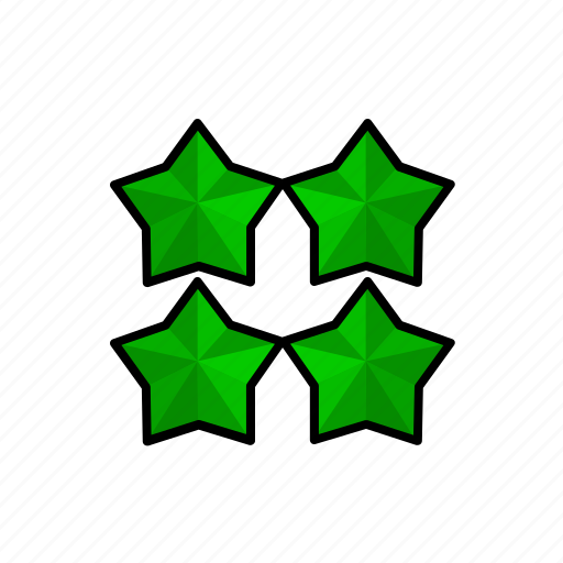 Four, stars, star, game, level, achievement, 4 stars icon - Download on Iconfinder