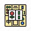 mahjong, tiles, board, table, game, play