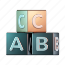 alphabet, cube, dice, game 