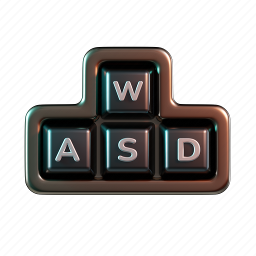 Keyboard, button, hardware, gaming 3D illustration - Download on Iconfinder