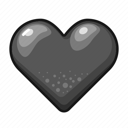 Heart, black, health, cartoon, life icon - Download on Iconfinder