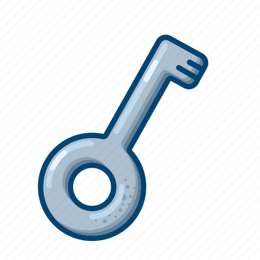 Key, silver, lock, password, cartoon icon - Download on Iconfinder