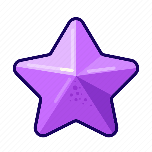 Star, pirple, favorite, award, cartoon, badge icon - Download on Iconfinder