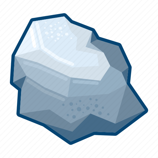 Stone, silver, ore, rock, cartoon icon - Download on Iconfinder