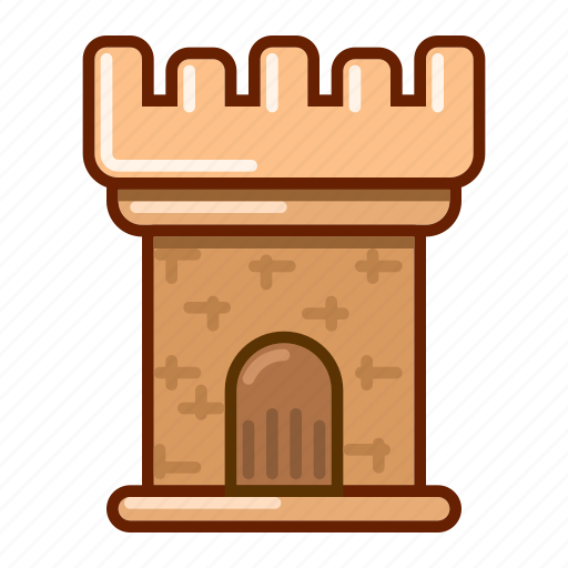 Tower, bronze, castle, cartoon icon - Download on Iconfinder